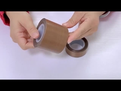 PTFE cinta de fibra de vidrio para sellador de vacío 0.13 ~ 0.25mm Acero de adhesión 5.5N / 25mm