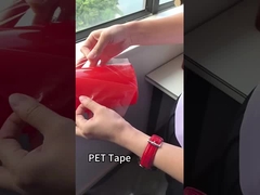 Tela adhesiva de película roja PET de doble cara de resistencia a la tracción