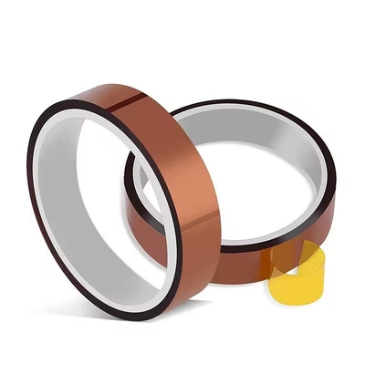 comprar 2.2N/25 mm cinta adhesiva de poliimida de ámbar de silicona para aplicaciones a temperatura fabricación en línea