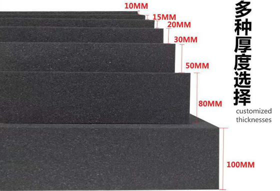 comprar Espuma retardante de fuego CR C-4500 Negro tipo espuma simple Neoprene esponja de goma de baja dureza 1-30mm opcional fabricación en línea