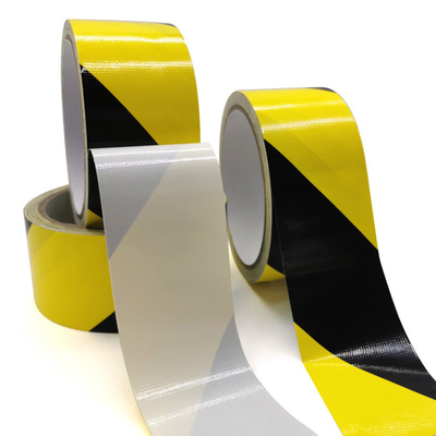 comprar Cintas de advertencia de piso amarillo negro sin residuos de ESD Cintas basadas en tela fabricación en línea