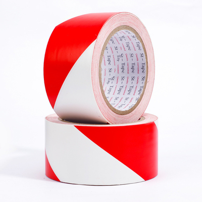comprar Cintas de marcado de piso de PVC de color rojo blanco Cintas de advertencia de cruce de cebra fabricación en línea