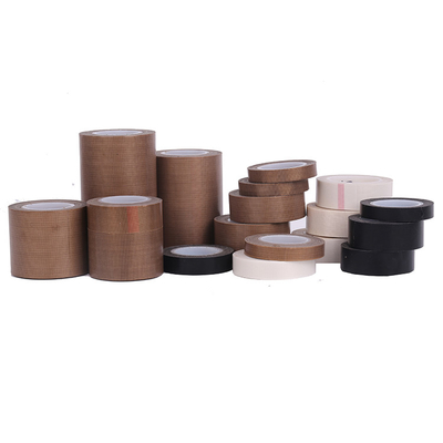 comprar PTFE cinta de fibra de vidrio para sellador de vacío 0.13 ~ 0.25mm Acero de adhesión 5.5N / 25mm fabricación en línea