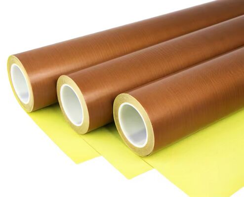 comprar 0.13mm PTFE cinta de protección de silicona fuerte y resistente al calor de un solo lado para sellado industrial Fabricación en línea