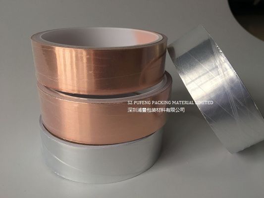 comprar cinta de cobre lisa de la hoja de 0.01m m con EMI Shielding adhesiva conductora fabricación en línea