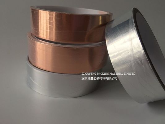 comprar Hoja de cobre conductora cortada con tintas antiestática de la cinta adhesiva/cinta adhesiva del aislamiento del forro del papel de aluminio online manufacture