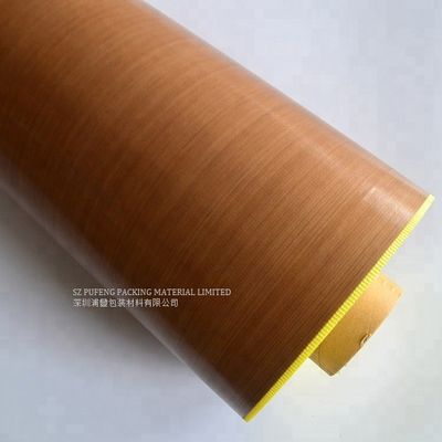 comprar Sola cinta echada a un lado de Brown PTFE de la fuerza de alta resistencia, cinta adhesiva de la prueba de calor de 25m m fabricación en línea