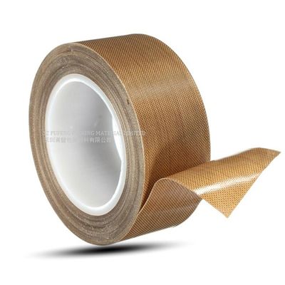 comprar La cinta que embala adhesiva de la resistencia térmica 0.18m m PTFE, cinta auta-adhesivo de la fibra de vidrio de RoHS fabricación en línea