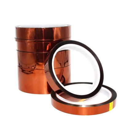 Banda de poliamida de resistencia ámbar con adhesivo de silicona de cinta Kapton espesor 0,06 mm resistencia a la temperatura