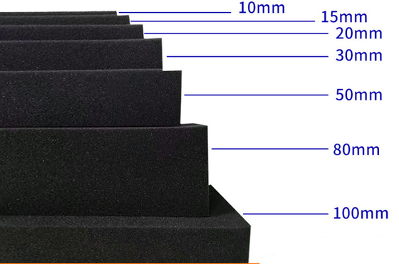 C4305 Inflabilidad Hojas de esponja de espuma de caucho de neoprene Material 1 mm ~ 30 mm espesor Color negro