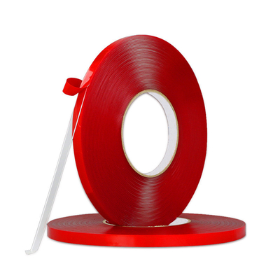 Disposición transparente de adhesivos acrílicos de alta viscosidad de doble cara de color rojo nano sin marcado