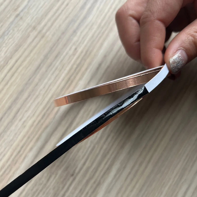 0.05-0.18MM Cinta de papel de cobre de espeso negro con respaldo para soldadura de vidrio pintado