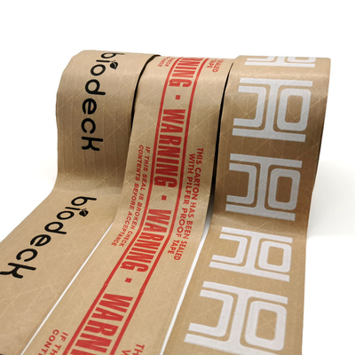Custom printed LOGO reinforced Water-activated  kraft paper tape