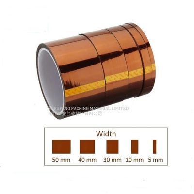 Cinta del Polyimide del ámbar 0.03m m Kapton de los componentes electrónicos, voltaje del aislamiento de la cinta de Kapton