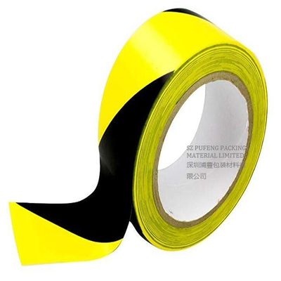 negro del PVC de 0.1mm-0.5m m y cinta amarilla de la marca del piso
